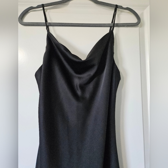 Juniors Black Slip Dress - Picture 2 of 5